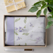 Lavendel Wilde Bloem Waterverf Bloemige Monogram Tissuepapier (Geschenk)