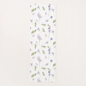 Lavendel Wilde Bloem Waterverf Bloemige Monogram Yogamat (Achterkant)