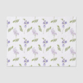 Lavendel Wilde Bloem Waterverf Bloemmotief Tissuepapier (Voorkant)