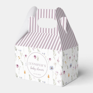 Lavendel wilde bloemen baby shower snoep gunst doz bedankdoosjes