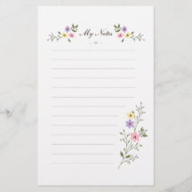 Lavendel Wilde Bloemen Briefpapier Notitiepapier