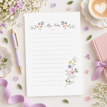 Lavendel Wilde Bloemen Briefpapier Notitiepapier