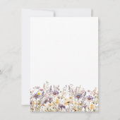 Lavendel Wilde Bloemen Bruidsdouche Dankkaart Kaart (Achterkant)