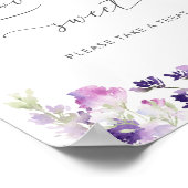 Lavendel wilde bloemen Liefde is zoet Poster (Hoek)