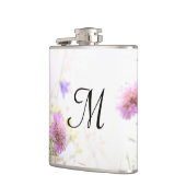 Lavendel Wilde Bloemen Monogram Whiskey Flask Heupfles (Links)