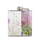Lavendel Wilde Bloemen Monogram Whiskey Flask Heupfles (Achterkant)