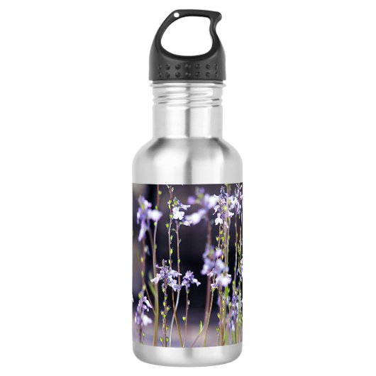 Lavendel Wilde Bloemen Waterfles (Voorkant)