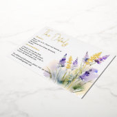 Lavendel wilde bloemen Waterverf Details kaart (Gedraaid)