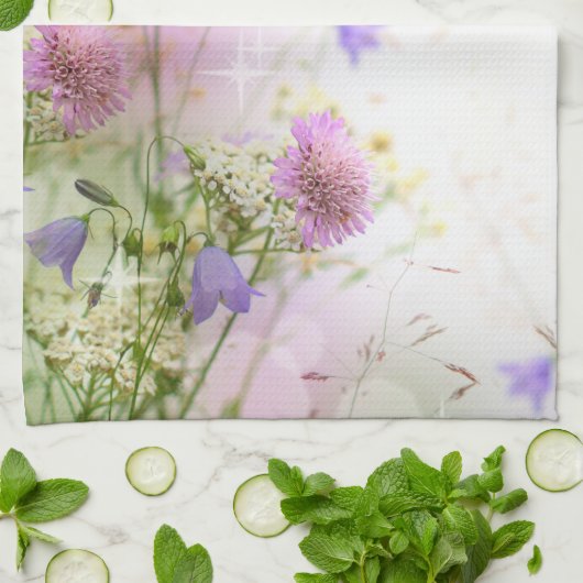 Lavendel Wilde Bloemen Zwembad Keuken Schotel Hand Theedoek (Gevouwen)