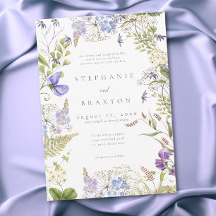 Lavendel Wilde Bloementuin Witte Romantische Bruil Kaart