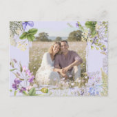 Lavendel Wilderentuin Bewaar de Datum Foto Briefkaart (Voorkant)