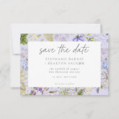 Lavendel Wilderentuin Romantische Trouwfoto Save The Date (Voorkant)