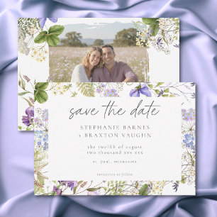 Lavendel Wilderentuin Witte Romantische Foto Save The Date