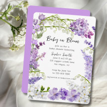 Lavendel Wildflower Baby in Bloom Baby shower