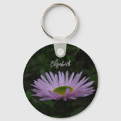 Lavendel Wildflower Bloemfoto gepersonaliseerd Sleutelhanger (Voorkant)