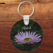 Lavendel Wildflower Bloemfoto gepersonaliseerd Sleutelhanger (Achterkant)