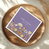 Lavendel Wildflower Boho bruiloft servetten