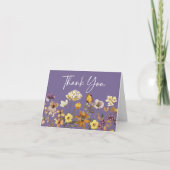 Lavendel Wildflower Boho Wedding Bedankt Card (Voorkant)