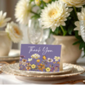 Lavendel Wildflower Boho Wedding Bedankt Card