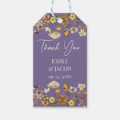 Lavendel Wildflower Boho Wedding Cadeaulabel (Voorkant)