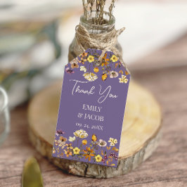Lavendel Wildflower Boho Wedding Cadeaulabel
