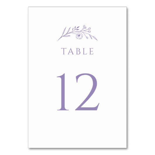 Lavendel Wildflower bruiloft Kaart (Voorkant)