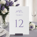 Lavendel Wildflower bruiloft Kaart<br><div class="desc">Verbeter uw receptie met onze Lavender Wildflower Wedding Table Numbers. Deze cijfers,  versierd met het monogram en botanische details,  voegen een vleugje verfijning toe aan uw zitarrangementen. Begeleid uw gasten moeiteloos door uw elegante viering.</div>