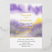Lavendel wildflower bruiloft uitnodiging (Voorkant)