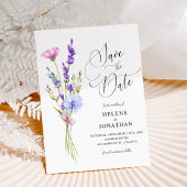 Lavendel Wildflower Garden Boho Elegante bruiloft Save The Date