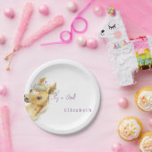 Lavendel Wildflower Pony Het is een Meisje Baby sh Papieren Bordje (Feest)