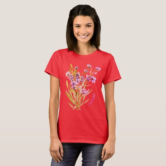 Lavendel Wildflower T-shirt (Voorkant volledig)