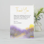 Lavendel wildflower Waterverf Dank u kaart (Staand Voorkant)