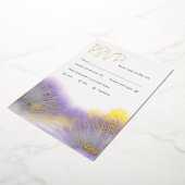 Lavendel wildflower Waterverf RSVP Folie Feestdagenkaart (Gedraaid)