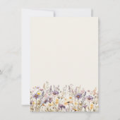 Lavendel Wildflowers Bruids Beige bedankkaart Kaart (Achterkant)
