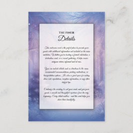 Lavendel Winter Sneeuwval Serenade Informatiekaartje