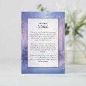 Lavendel Winter Sneeuwval Serenade Informatiekaartje (Staand voorkant)