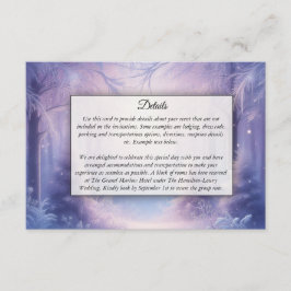 Lavendel Winter Sneeuwval Serenade Informatiekaartje