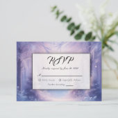 Lavendel Winter Sneeuwval Serenade RSVP Kaartje (Staand voorkant)