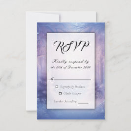 Lavendel Winter Sneeuwval Serenade RSVP Kaartje