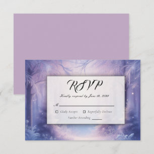 Lavendel Winter Sneeuwval Serenade RSVP Kaartje