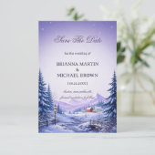 Lavendel Winterdal Onder Save The Date (Staand voorkant)