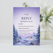 Lavendel Winterdal Verderop RSVP Kaartje (Staand voorkant)