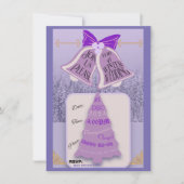 Lavendel Winterdennen met klokken (Voorkant)