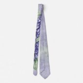 Lavendel Wisteria Bloemen Marmeren bruidegom Bruil Stropdas (Achterkant)