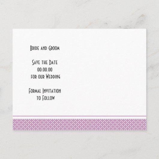 Lavendel wisteria lente bruiloft Save the Date Aankondigingskaart (Achterkant)