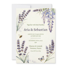 Lavendel Wisteria Vlinder Provence Trouw Uitnodigi