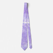 Lavendel Wit Blauw Abstract Print Stropdassen (Voorkant)