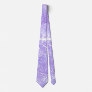 Lavendel Wit Blauw Abstract Print Stropdassen