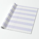 Lavendel Wit Breed Horizontaal Gestreept Cadeaupapier<br><div class="desc">Lavendel en Wit Breed Horizontaal Gestreept Verpakkingsdocument</div>