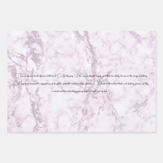 Lavendel & wit bruiloft inpakpapier (Voorkant 3)